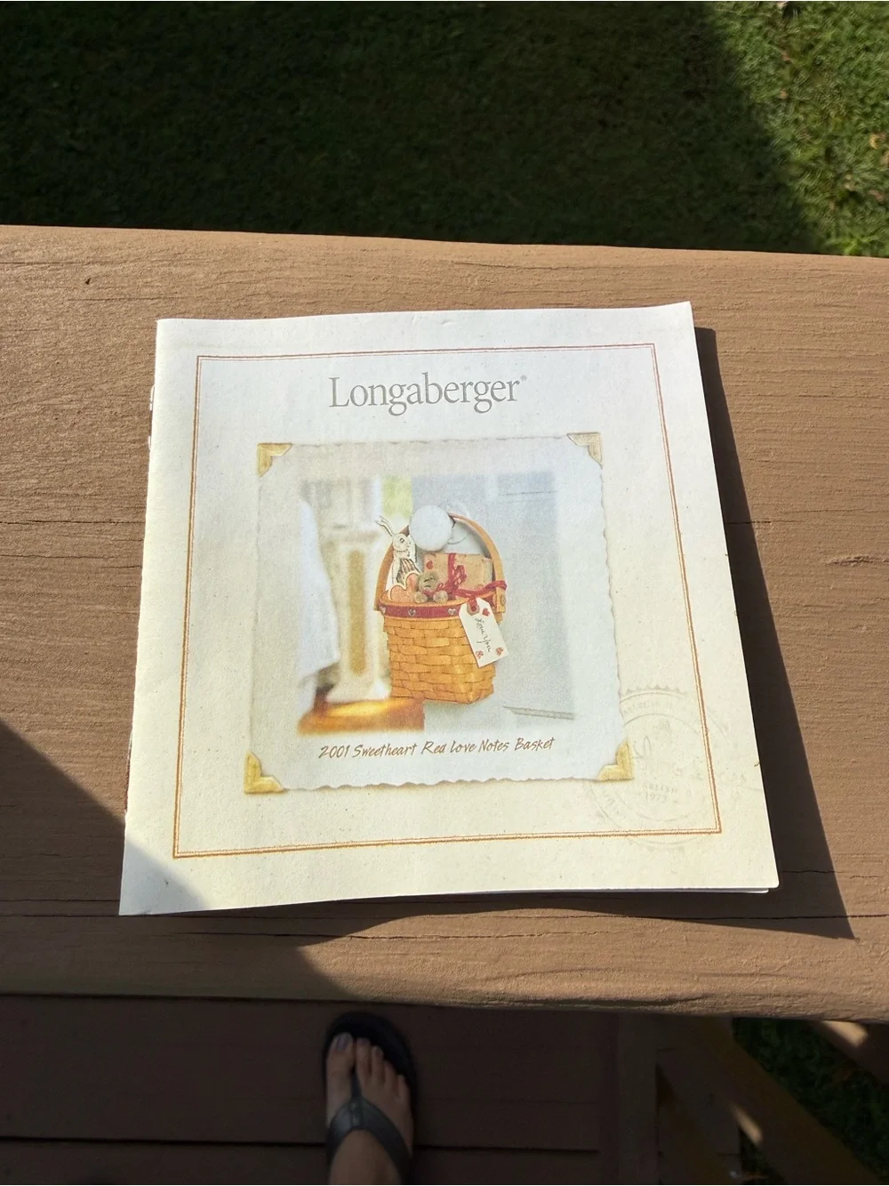 Vintage Longaberger 2001 Sweetheart Red Love Notes Basket Complete Set